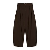 Bershka Hlače z naborki čokolada