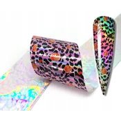 TRANSFER FOLIJ 10cmx4cm LEOPHER ZEBRA HOLO