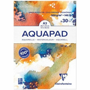 Clairefontaine blok Goldline Aqua, A3, 30 listni, 300 g, bel papir