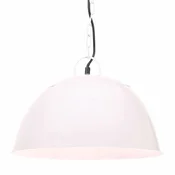 Vidaxl Industrijska starinska viseča svetilka 25 W bela 41 cm E27