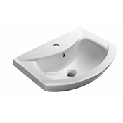 Umivalnik za kozmetično omarico ZERO, 55 x 43,5 cm - Bela - 56 - 24 - 43.50 - Keramika - Obešen na steno – vijaki - Da - Aqualine - 55.00 - 1 odprtina - Modern square - Pohištveni umivalnik - 55x17x43,5 cm