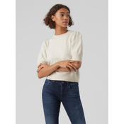 Vero Moda Pulover Doffy 10278313 Écru Regular Fit