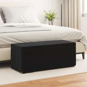 vidaXL Stolica Črna 101 x 41 x 40 cm Samet in Umetno Leseno