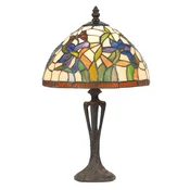 Artistar Namizna svetilka Elanda v slogu Tiffany, 40 cm - Dnevna soba/jedilnica - rjava, pisana - Kovina