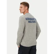 Aeronautica Militare Pulover 262MA1645UL00924 Siva Regular Fit