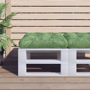 vidaXL Jastuk za palete s uzorkom lišća 50 x 50 x 12 cm od tkanine
