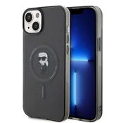 Ovitek Karl Lagerfeld IML MagSafe za iPhone 15 Plus - black ikonik