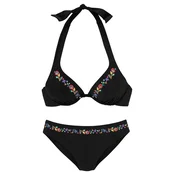 BUFFALO Bikini Flori, črna