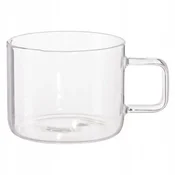 Koopman Prozorna steklena skodelica za kavo z ročajem 375 ml 1 kos.