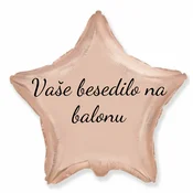 Personal Balon iz folije z besedilom - Roza in zlata zvezda, 45 cm