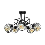 Nadgradni luster OXFORD 5xE27/60W/230V crna