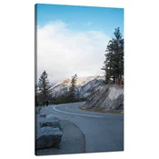 shumee Platno Narava Pot skozi gore 70x120 cm Hladno podnebje Zima