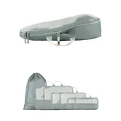 TRAVEL DUDE Potovalna torba Packing Cubes Set 7 Teilig mit Kompression, Packwürfel, Packtaschen Set für Rucksack & Koffer svetlo siva