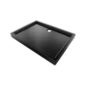Mexen Flow+ Pravokotni tuš kad 100 x 80 cm, črna mat - 46R708010H