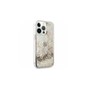 TELEMPIRE Maska za telefon Guess Hc Liquid Glitter Peony za iPhone 13 Pro 6.1 zlatna