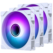 PHANTEKS PHANTEKS M25 Gen2 PWM D-RGB ventilator, 3 kos, 140 mm, bela