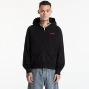 Mikina PLEASURES Spiders Fitted Zip Hoodie Black L