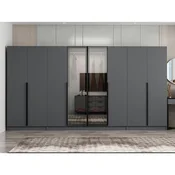 Hanah Home ormar sa reflektujucim staklom Nisa 20600, 360 cm, antracit