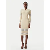 Patrizia Pepe Pletena obleka 8A1420/K078-B814 Bež Slim Fit