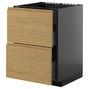 METOD / KNIVSHULT Pod.el.za gr.plocu/ug.asp.s fiokom, Crnosiva/Voxtorp im. hrastovine, 60x60 cm