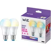 WiZ Pametni LED Set 2x Sijalka A60 (8W/60W, E27) Tunable White