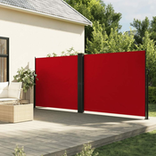 Uvlaciva bocna tenda 160 x 1000 cm crvena