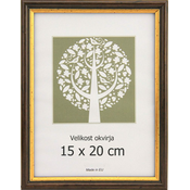 Karako Foto okvir 15x20 cm, plastika, namizni, stenski, 56 rjav
