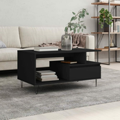 Stolic za kavu crni 90 x 49 x 45 cm od konstruiranog drva