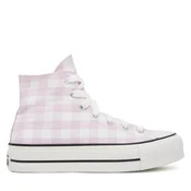 Converse Modne superge Chuck Taylor All Star Lift Platform Gingham A13663C Roza