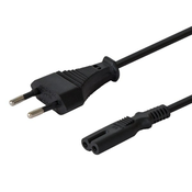 SAVIO savio cl-100 napajalni kabel črne barve 1,8 m iec tip e (3,4 mm, 3,1 mm) iec c7