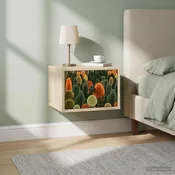 Vidaxl Stenska nočna omarica ZAANDAM Sonoma hrast 36 x 33 x 25 cm