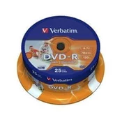 Verbatim DVD-R AZO 4,7GB, 16x, tiskljiv, vreteno 25 kosov