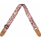 Cascha CGS-VC4 Vegan Cork Tekstilni kitarski pas Mauve Leaves