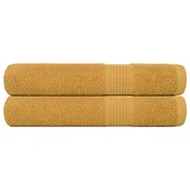 Vidaxl Brisače FROGN 2 kosa zlate 100x200 cm 360 g/m2