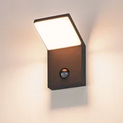 SLV Ordi LED stenska svetilka, antracit, aluminij, širina 10 cm, senzor - Sodobni
