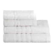 Bela frotirna bombažna brisača 30x50 cm Simple – Casa Selección