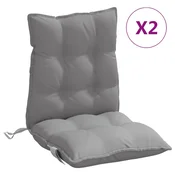 Vidaxl Blazina za stol 2 kosa siva oxford tkanina