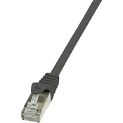 LogiLink RJ45 mrežni kabel CAT 6 F/UTP[1x RJ45 utikač - 1x RJ45 utikač] 1 m crni zaštićeni LogiLin
