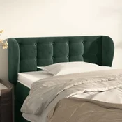 Vidaxl vidaXL Vzglavje s krilci temno zeleno 93x23x78/88 cm žamet