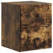 vidaXL vidaXL Stenski nočni omarici Dimljen hrast 34,5 x 33 x 40 cm, (5000233609)