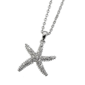 Ženski oliver weber starfish 2 small crystal lancic sa swarovski belim kristalnim priveskom ( 11137 )