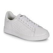 EA7 Unisex Leather Sneaker - white