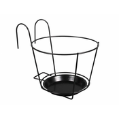 eoshop Stojalo za rože SONIA kovinski + podjed Črna d22cm