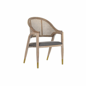 Blagavaonska stolica DKD Home Decor Prirodno Tamno sivo 59 x 55 x 88 cm