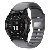 Silikonski pas za uro Garmin Enduro 3/2/Fenix 8 51mm - siv