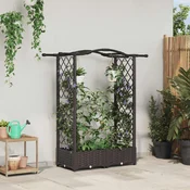 Povišeni krevet s mrežom i krovom Smeda 124 x 40 x 125 cm PP