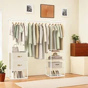 Songmics Oblekalni regal 40x150x180 cm Bež