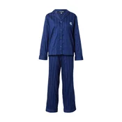 Lauren Ralph Lauren Pižama modra/temno modra/bela