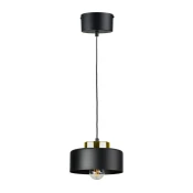 Luster na sajli IGNIA 1xE27/60W/230V crna/zlatna