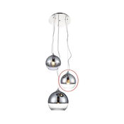 Azzardo - Nadomestno steklo za lestenec BALL - majhno pr. 18 cm